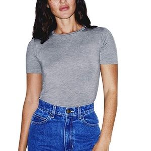 American Apparel Mix Modal Fitted Short Sleeve Top